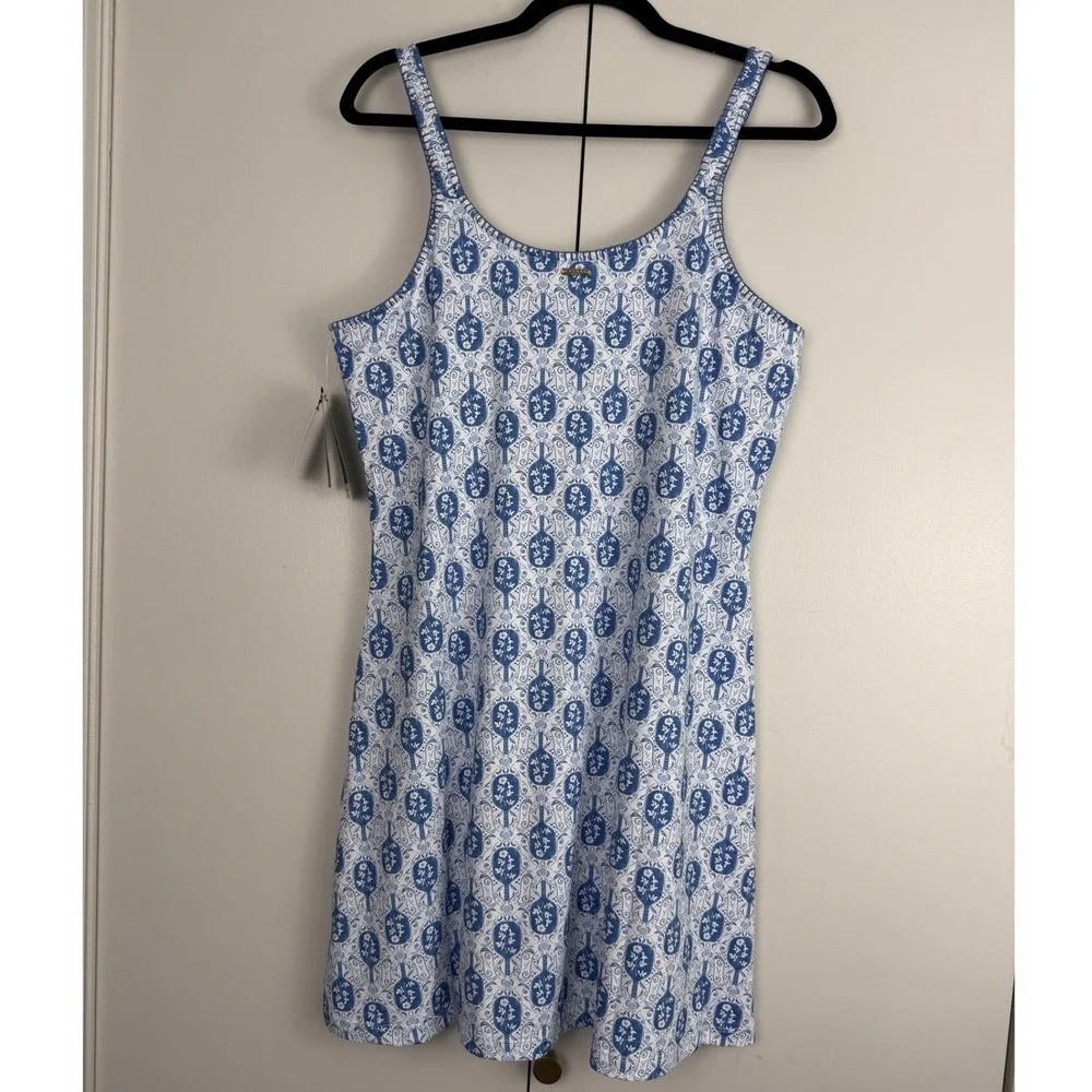 Cabana Life Royal Blue White Pickleball Dress UPF 50+ Court Sporty NWT L